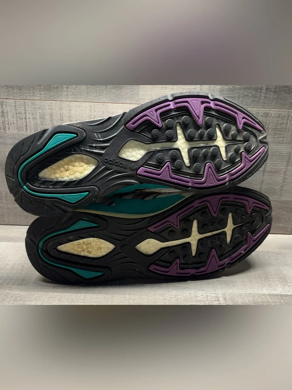 Adidas Tresc Run Mens Size 11 White Hi-res Aqua Purple EH1352 Running Shoes